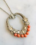 Coral Art Deco Necklace