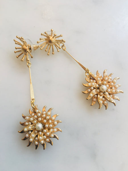 Pearl Starburst Earrings