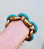 Chunky Turquoise Link Bracelet