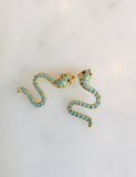 Turquoise Snake Earrings