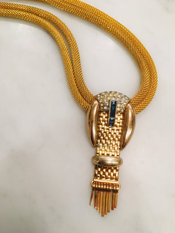 Art Deco Buckle Necklace