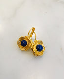 Byzantine Lapis Flower Earrings