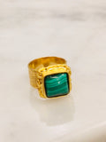 Malachite  Square Ring