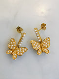 Pearl Butterfly Earrings