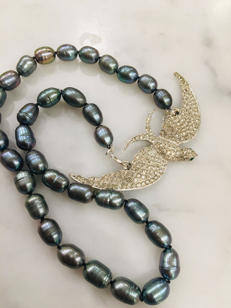 Silver Swallow and Pearls