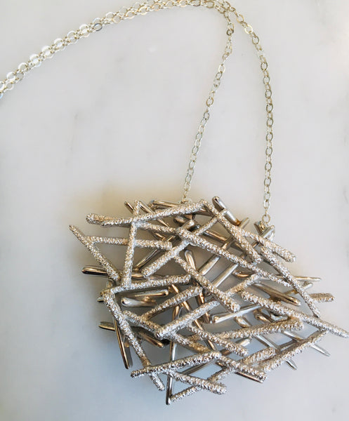 Silver Brutalist Necklace