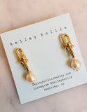 Paperclip Pearl Earrings