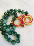 Fuschia and Jade Snake