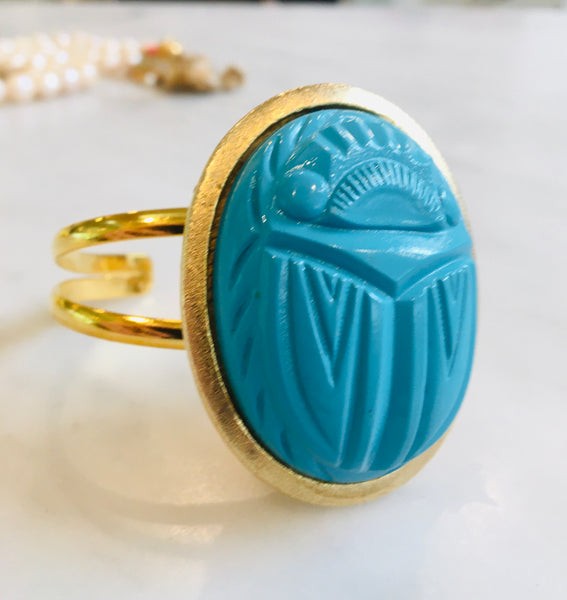 Turquoise Scarab