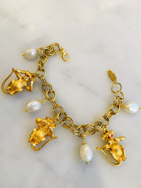 No Evil Charm Bracelet