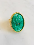 Jade Flower Ring