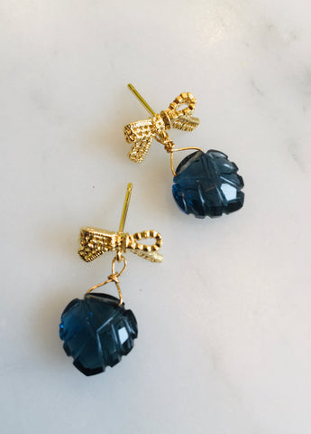 Briolette Bow Drops