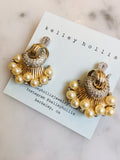 Deco Pearl Wave Earrings