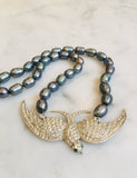 Silver Swallow and Pearls