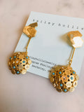 Turquoise Brutalist Earrings