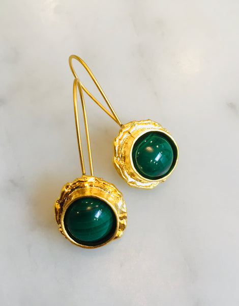 Malachite Earrings