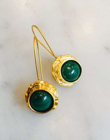 Malachite Earrings
