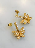 Pearl Butterfly Earrings