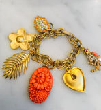 Coral Charm Bracelet