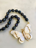 Baroque Black Pearl Butterfly