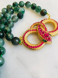 Fuschia and Jade Snake