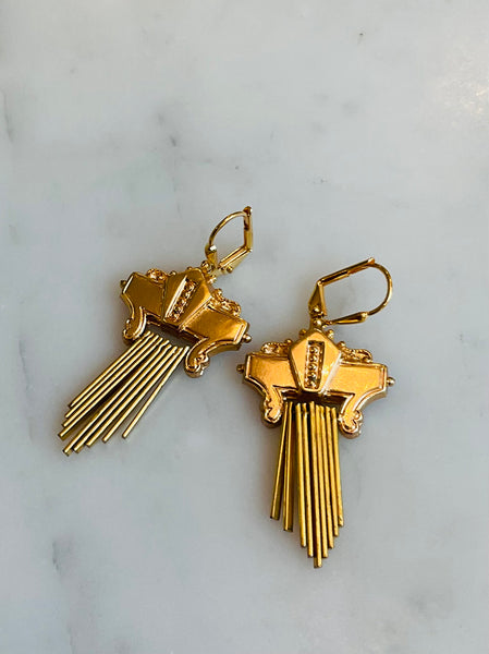 Art Deco Fringe Earrings