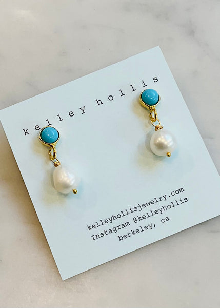Turquoise and Pearl Drops