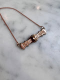 Garnet Rose Gold Victorian Bar Necklace