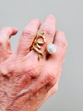 Pearl Coral Branch Ring