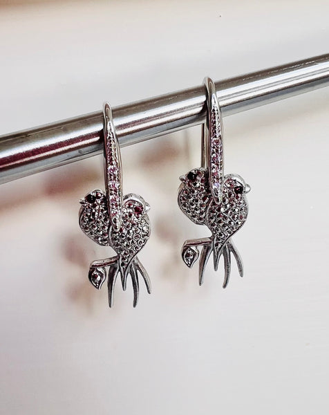 Bird Earrings in Sterling