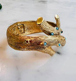 Coral Branch Cuff with Turquoise