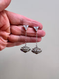 Sterling Mod Pop Earrings
