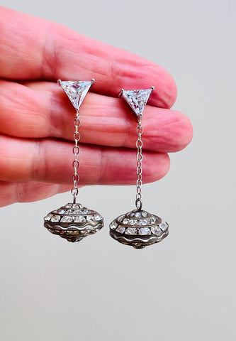 Sterling Mod Pop Earrings