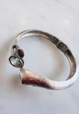 Abstract Bamboo Cuff in Silver