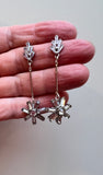 Atomic Silver Starburst Earrings