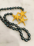 Baroque Black Pearl Starfish