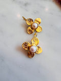 22ct Daisy Pearl Earrings
