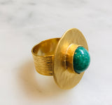 Hammered Gold and Jade