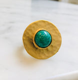 Hammered Gold and Jade